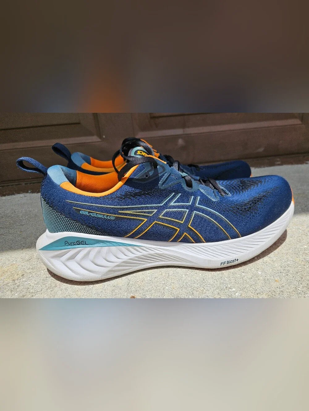 Asics Gel-Cumulus 25 Mens Size 13 US Blue White Athletic Running Shoes Sneakers